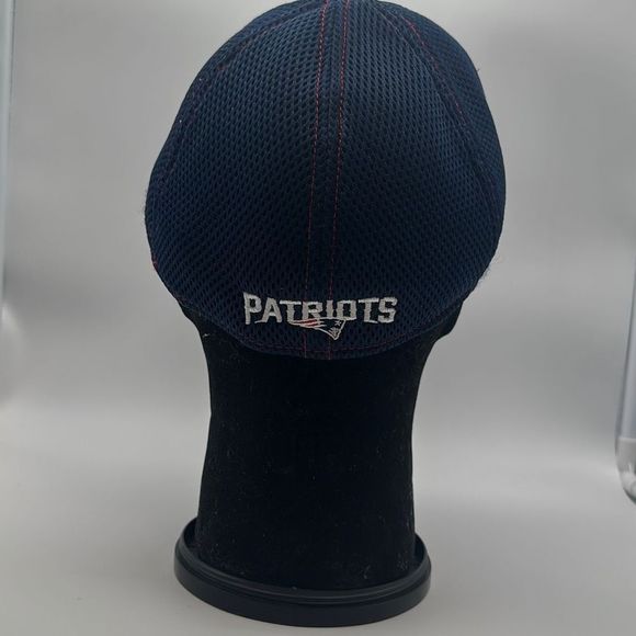 New Era 39Thirty New England Patriots Stretch Fit Hat Cap Medium Large M L Mesh - Picture 3 of 5